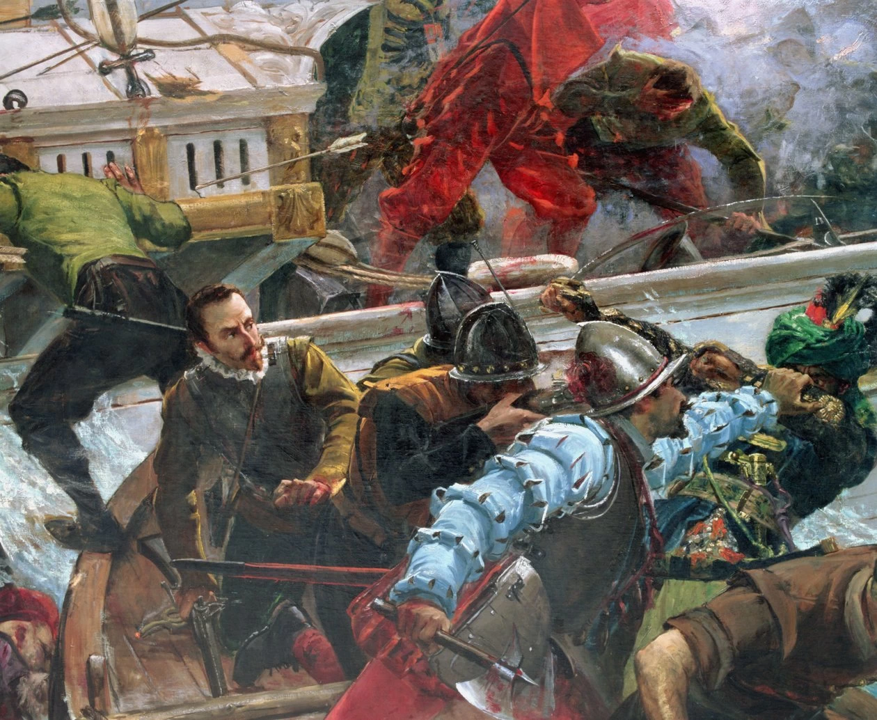 Juan Luna - La Battaglia di Lepanto, Senato di Spagna, Madrid, dettaglio